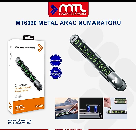MTL MT6090 Metal Araç İçi Telefon Numaratörü