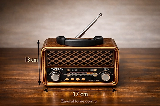 Everton Retro Nostaljik Bluetooth Radyo – Solar Destekli