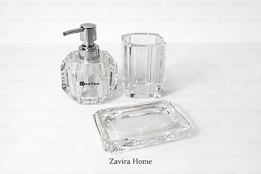 Cam Görünümlü Akrilik Banyo Seti